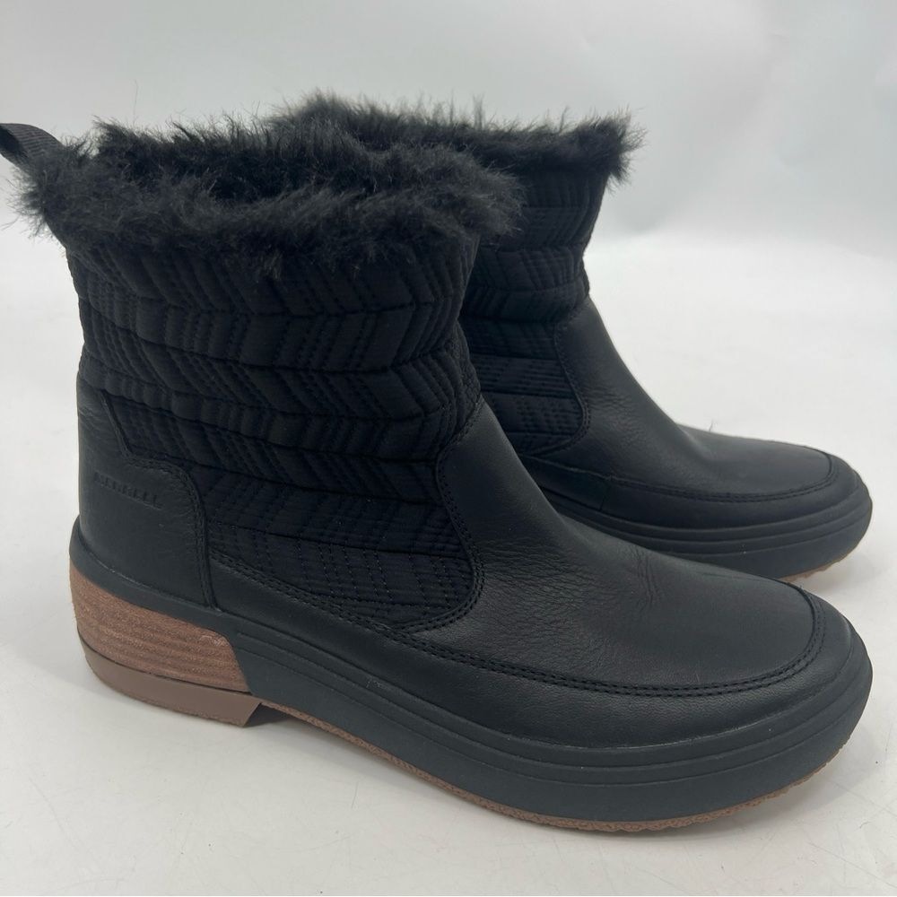 Merrell Women's Black Haven Bluff Polar Waterproof Boots 9.5